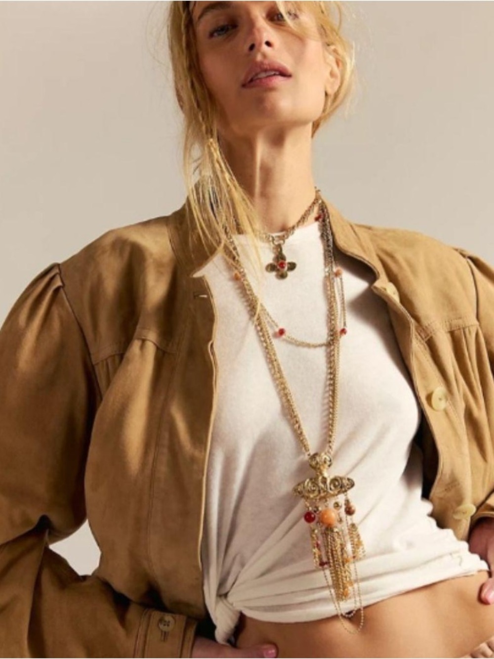 NWT free people Catriona Layer Necklace